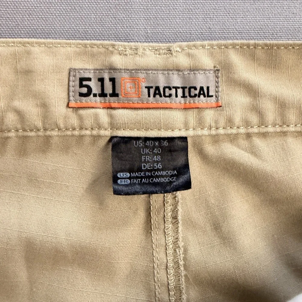5.11 Tactical Taclite Pro Men's 40x36 Khaki Ripstop Cargo Pants 74273